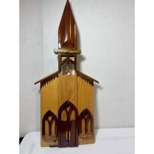Vintage Handmade Wooden Rustic School House Church Wall Hanging